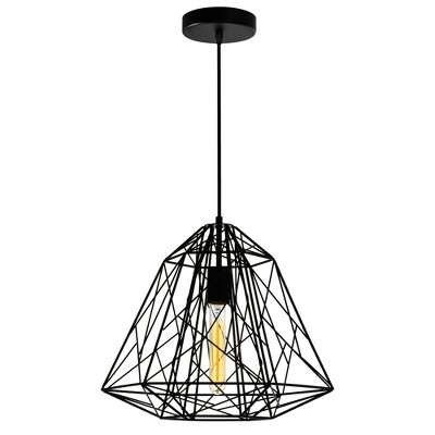 CWI Lighting Bagheera 1 Light Down Pendant With Black Finish