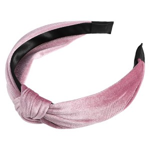 Unique Bargains Women's Velvet Knotted Headbands 1.2" Wide - 1 of 4