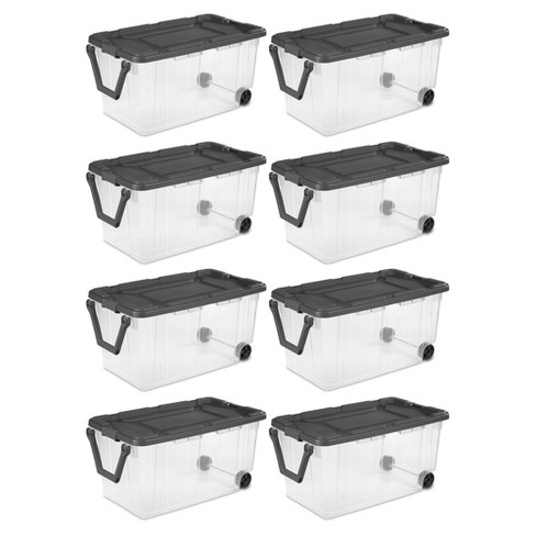 Storage Bins 40 Gallon Heavy-Duty Plastic Storage Bins, 2 Pack Container  Totes with Durable Lid and Secure Latching Buckles, Stackable, Tough  Storage