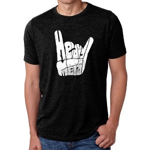 LA Pop Art Men's Premium Blend Word Art T-shirt - Heavy Metal - 1 of 4