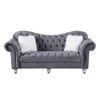 82 in. Velvet Couch 3 Seater Classic America Chesterfield Tufted Camel Back Sofa - Morden Fort - 2 of 4