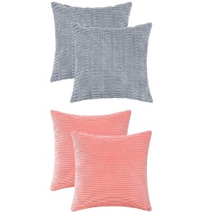 REGALWOVEN 4 Pcs Solid Modern Throw Pillow Covers for Home Decor 18" x 18" - 1 of 4