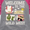 Girls' - Instant Message - Welcome To The Wild West Shirt Tail Raglan Graphic T-shirt - 2 of 4