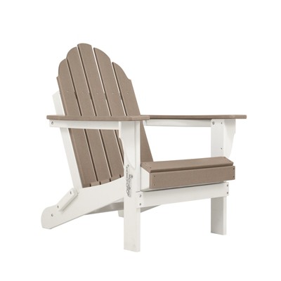 Aoodor HDPE Outdoor All-Weather Folding Adirondack Chair for Patio, Garden, Backyard, Deck Lawn Fire Pit 31.5'' (L) x 28.74'' (W) x 37'' (H)