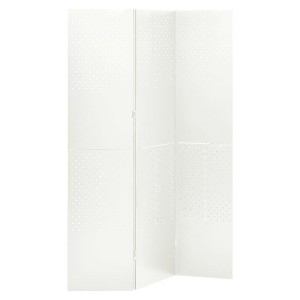 vidaXL 3-Panel Room Divider White 47.2"x70.9" Steel - 1 of 4
