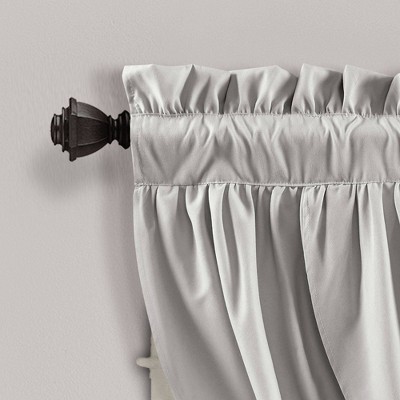 Light Gray Polyester Rod Pocket Window Valance