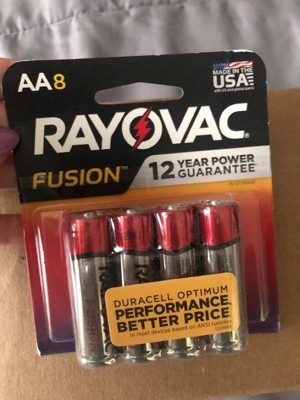 Rayovac Fusion 8pk Aa Batteries – Alkaline Battery : Target