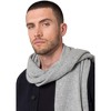 Style Republic Men's 100% Pure Cashmere Winter Scarf - Light Grey Melange - 2 of 2