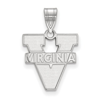 Black Bow Jewelry 14k White Gold Virginia Wahoos NCAA Medium Pendant