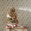 Flocked PVC Pine Tree with Burlap Base 4ft Pre-Lit by Melrose - 2 of 3