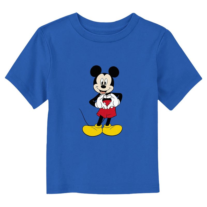 Toddler's Mickey & Friends Love Heart Hands T-Shirt, 1 of 4