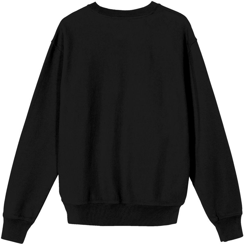 Mimi & Neko Nezu Chan On Lily Crew Neck Long Sleeve Men's Black Sweatshirt, 3 of 4