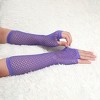 Unique Bargains Women's Elbow Length Elastic Fishnet Fingerless Arm Warmers Gloves 1 Pair - image 4 of 4