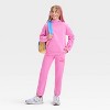 Kids' Fleece 'Great Day' Sweatpants - Cat & Jack™ Pink - 4 of 4