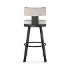Amisco Morgan Upholstered Barstool Silver/Black: 360 Swivel, Polyester, Steel Frame, 300lb Capacity - 2 of 4