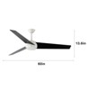 Warmiplanet 60' Ceiling Fans with Lights and Remote Control, White, DC Motor, 3 blades - 2 of 4