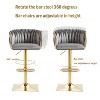 PAGED Set of 2 Upholstered Counter Height Bar Stools Vintage Barstools with Footrest for Kitchen Island, Dining Room - 2 of 4
