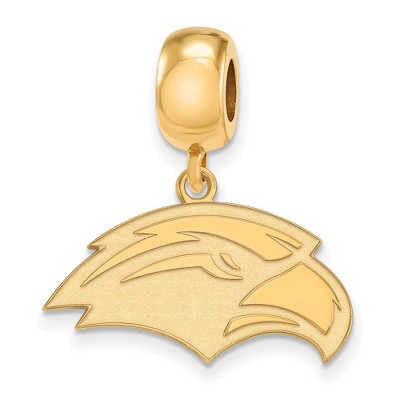 Black Bow Jewelry 14k Yellow Gold Plated Sterling Silver Southern Mississippi Golden Eagles NCAA Bead Charm