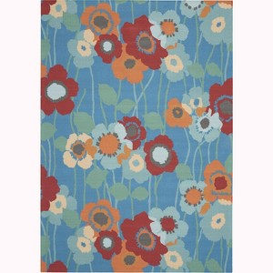 Waverly Sun & Shade "Pic-A-Poppy" Bluebell Indoor/Outdoor Area Rug by Nourison - 1 of 4