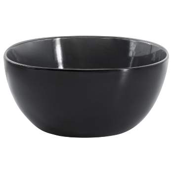 Gibson Home Urban Cafe 10.3in Stoneware Serving Bowl in Grey