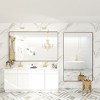 Apmir 60 in. W x 36 in. H Rectangular Aluminum Alloy Framed and Tempered Glass Wall Mirror in Brushed Bronze - 3 of 4