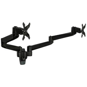 Mount-It! Dual Arm Full Motion Articulating Monitor Wall Mount, 22 Lbs. per Arm Weight Capacity,  Black - 1 of 4