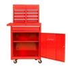 Syemin Tool Boxes and Totes, Portable with Lockable Casters and Drawers, Rolling Boxes for eavy Metal Tool Cart of Repair Shops, Red, 20.4"*11"*24.8" - 3 of 4