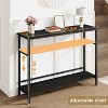39" Entryway Console Table, 2 Tier Narrow Long Sofa Table, Behind Couch Table with Adjustable Shelf, Entryway Table for Living Room Hallway Entrance - 4 of 4