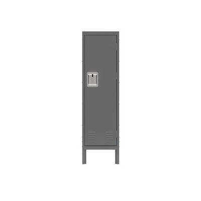 Gray Steel Single Tier Locker Storage Cabinet for Office