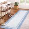 Beige Indoor Modern Soft Non Slip Geometric Bordered Area Rug Washable Throw Carpet 2 x 6(ft) - 3 of 4