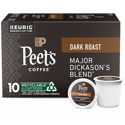 Peet's Major Dickason Dark Roast Brewed Coffee 10ct/4.4oz