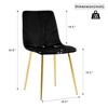 NicBex Dining Chair Set of 4 Kitchen Furniture Modern Upholstered Metal Legs Side Chair - 3 of 4