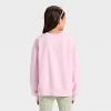 Girls' Wicked Emerald City Fleece Crewneck Graphic Sweatshirt - Light Pink - 3 of 4