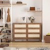 Garvee 6 Drawers Dresser for Bedroom, Boho Wide Dresser & Chest of Drawers with Wood Legs for Closet, Living Room, Hallway - 2 of 4