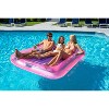 Swimline Pink Inflatable Swimming Pool XL Suntan Lounger with Pillows 70" - 2 of 4