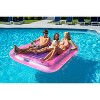 Swimline Pink Inflatable Swimming Pool XL Suntan Lounger with Pillows 70" - image 2 of 4