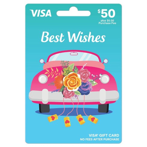 Visa Wedding Gift Card - $50 + $5 Fee