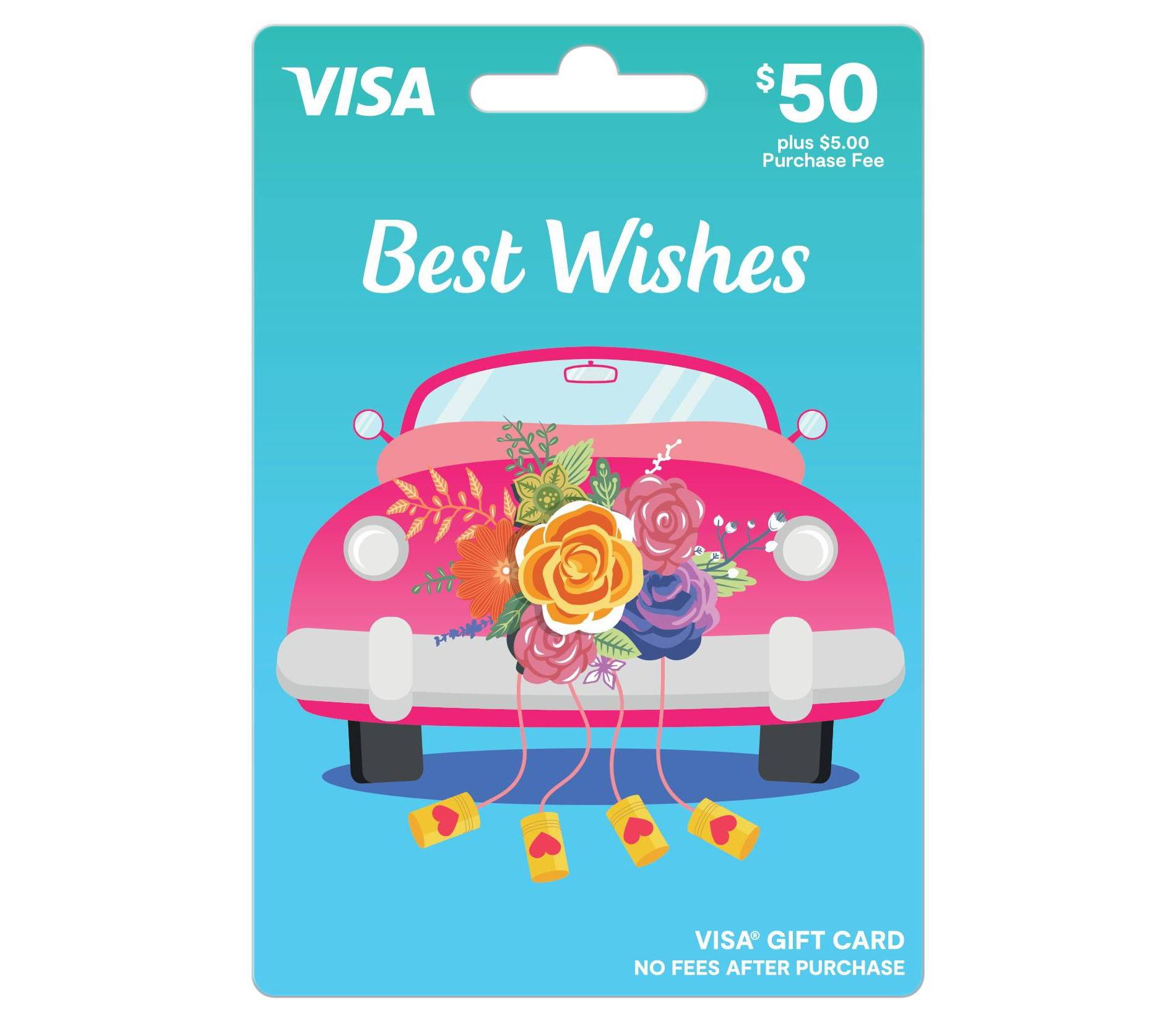 Visa Wedding Gift Card - $50 + $5 Fee