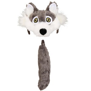 HalloweenCostumes.com One Size Fits Most   Wolf Plush Headband and Tail Kit, Black/White/Gray - 1 of 4