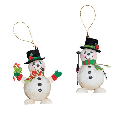 Gallerie II Happy Snowman Holiday Christmas xmas Ornament Metal G.I. Sheet Plastic A/2