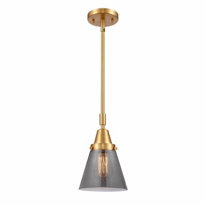 Cone - 1 Light Stem Hung Mini Pendant In Industrial Style-9.13 Inches Tall and 6 Inches Wide