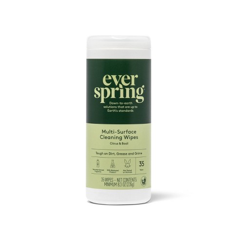 Citrus & Basil Multi-Surface Cleaning Wipes - 35ct - Everspring™ - image 1 of 4