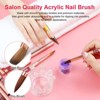 Saviland 7-Piece Kolinsky Acrylic Nail Brushes with Rose Gold Handles - Sizes 4-16 - 4 of 4