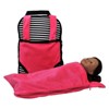 The Queen' Treasures 18 In Doll Carrier and Sleeping Bag, Black White Pink - 3 of 4