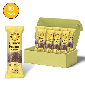 Quick Fit Bites Choco Peanut Raw Bites, 2 Crunchy & Nutty Bites Bursting with Flavor, Vegan, Gluten-Free, Kosher & Dairy Free - 10 Pack - 1 of 4