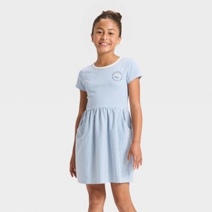 Girls' Short Sleeve Dress - Cat & Jack™ - 1 of 4
