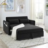 VASIP MH"3-in-1 Sleeper Sofa Bed with USB Port Velvet Convertible Sofa Pull-Out Bed, 2 Lumbar Pillows and Side Pocket, for Living Room,Bedroom - 2 of 4