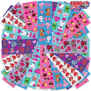 ArtCreativity Valentines Stickers for Kids, 100 Sheets with Over 1,600 Stickers - 1 of 4