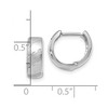 Black Bow Jewelry 5mm Polished & Satin Hinged Hoops in 14k White Gold, 13mm (1/2 Inch) - 4 of 4