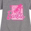 Girls' - Barbie - Pink Core Graphic Short Sleeve Fleece Dress - 2 of 4